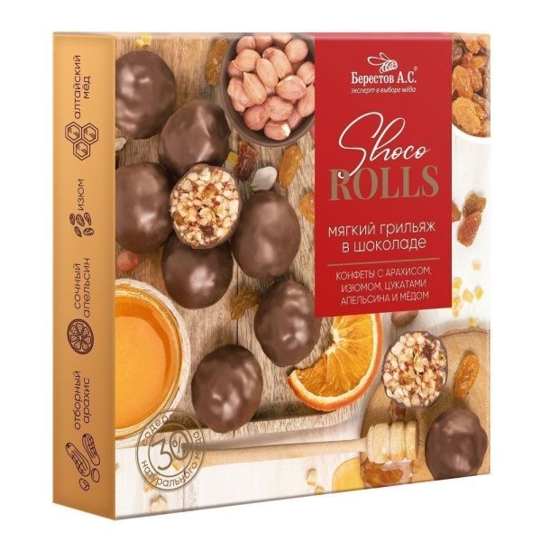 Shoco Rolls конфеты с арахисом 135гр